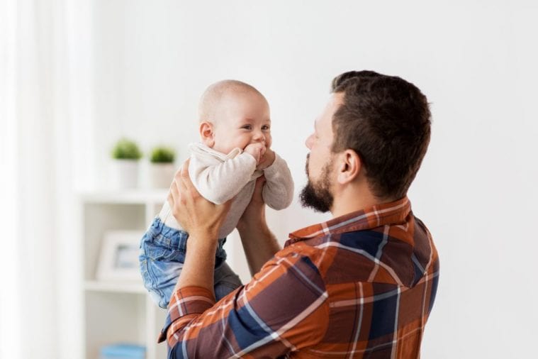 infant is developing