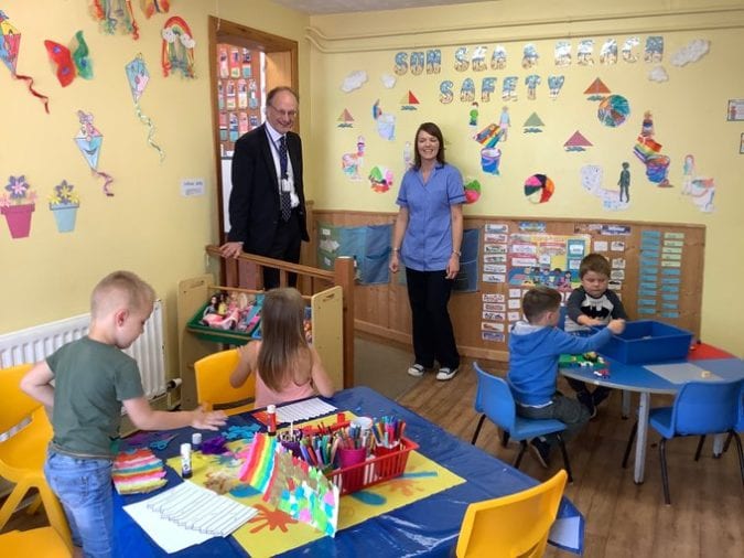 Minister weir at childcare setting