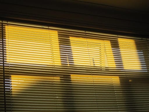taped blinds