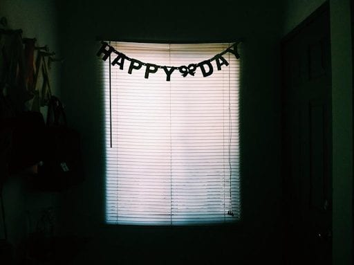 taped blinds