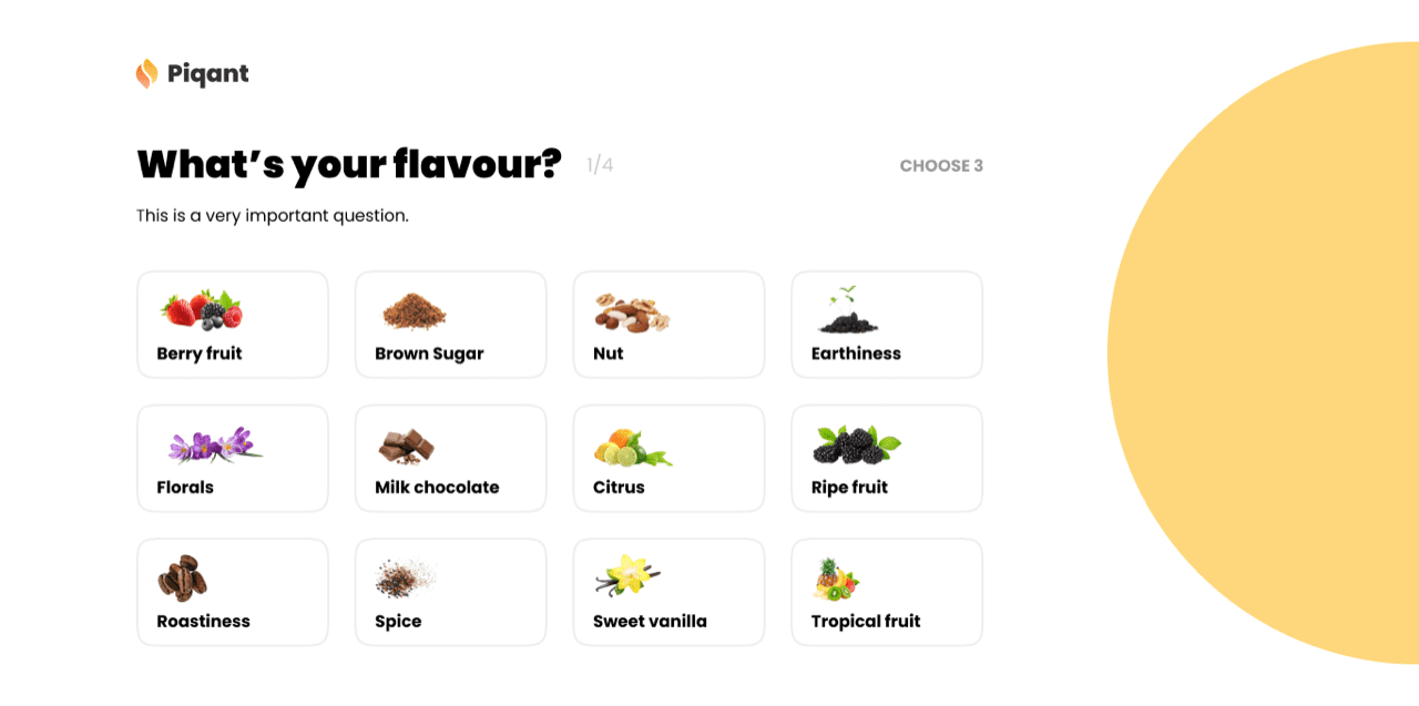 Piqant, is the new online destination for ethically-sourced coffee and have recently unveiled an innovative new tool to help people pick their perfect brew.