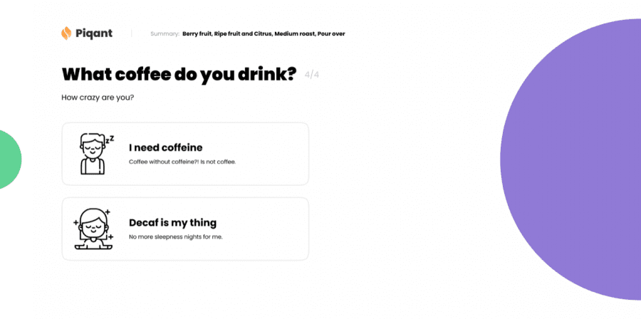 Piqant, is the new online destination for ethically-sourced coffee and have recently unveiled an innovative new tool to help people pick their perfect brew.