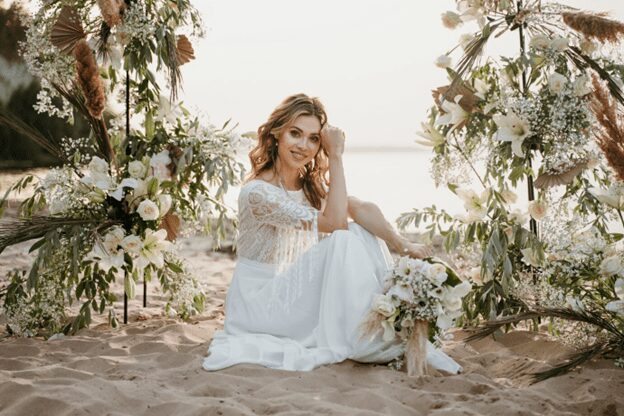 beach wedding dress